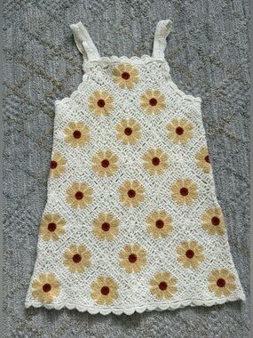 Zara crochet sunflower dress